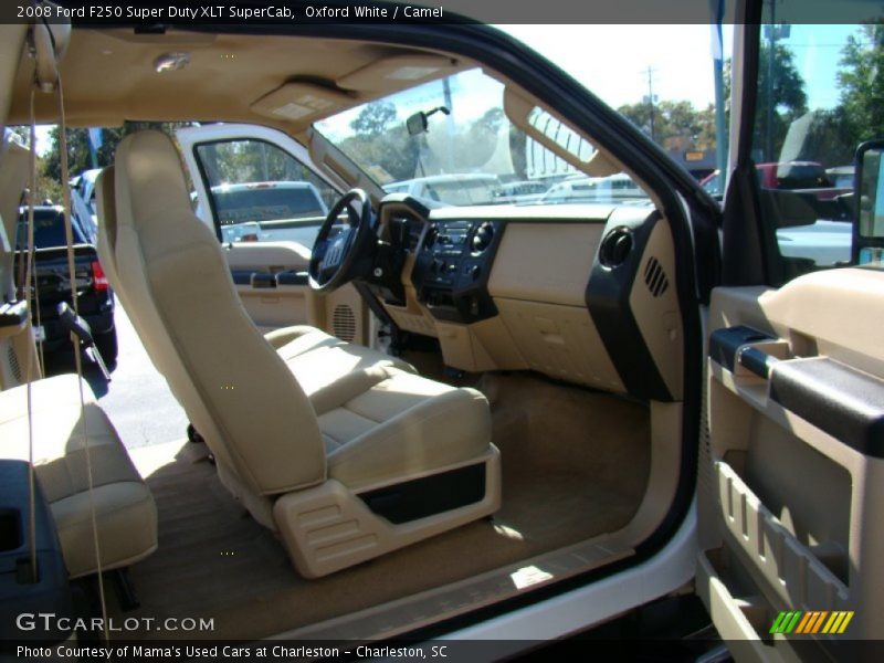 Oxford White / Camel 2008 Ford F250 Super Duty XLT SuperCab