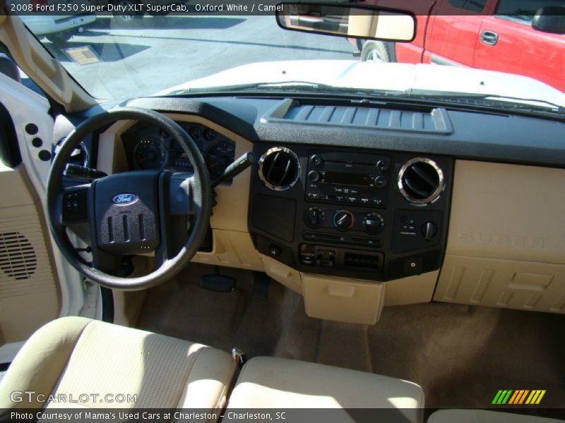 Oxford White / Camel 2008 Ford F250 Super Duty XLT SuperCab