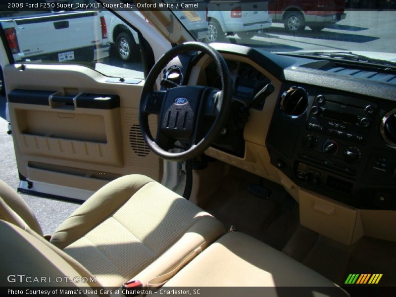 Oxford White / Camel 2008 Ford F250 Super Duty XLT SuperCab