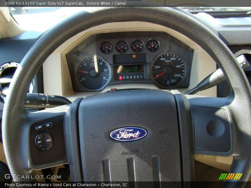 Oxford White / Camel 2008 Ford F250 Super Duty XLT SuperCab