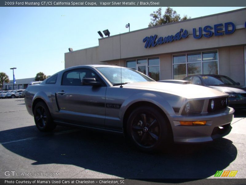 Vapor Silver Metallic / Black/Steel 2009 Ford Mustang GT/CS California Special Coupe