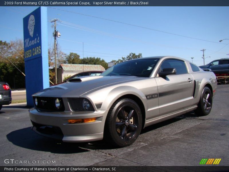 Vapor Silver Metallic / Black/Steel 2009 Ford Mustang GT/CS California Special Coupe