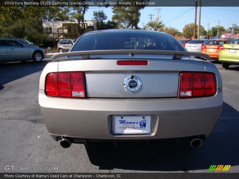 Vapor Silver Metallic / Black/Steel 2009 Ford Mustang GT/CS California Special Coupe