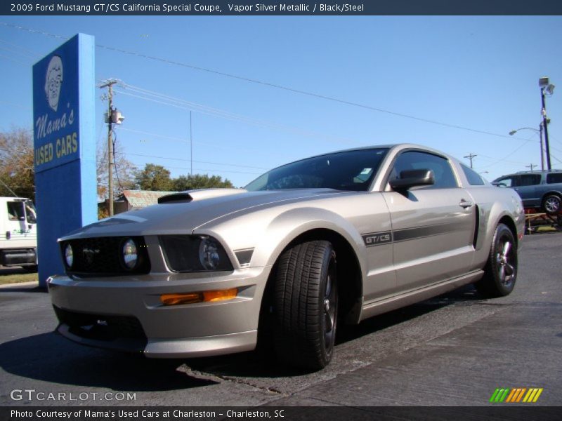 Vapor Silver Metallic / Black/Steel 2009 Ford Mustang GT/CS California Special Coupe