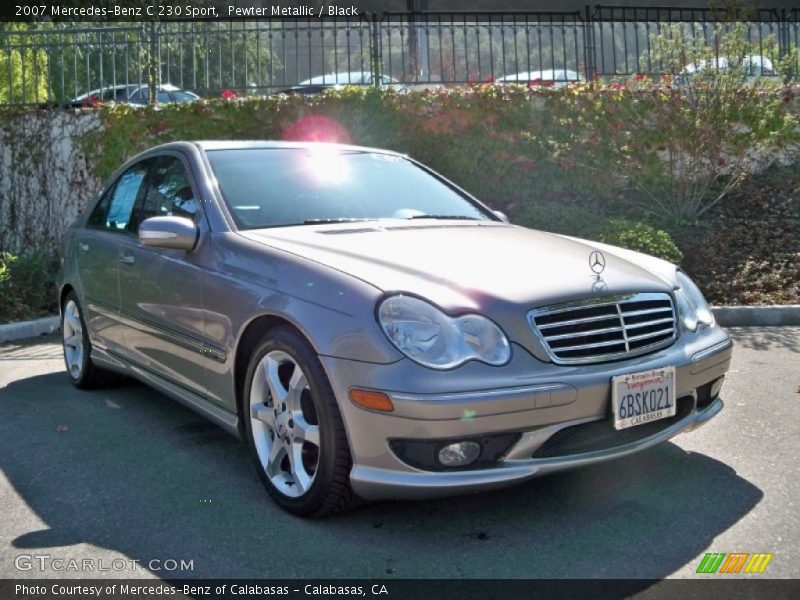 Pewter Metallic / Black 2007 Mercedes-Benz C 230 Sport