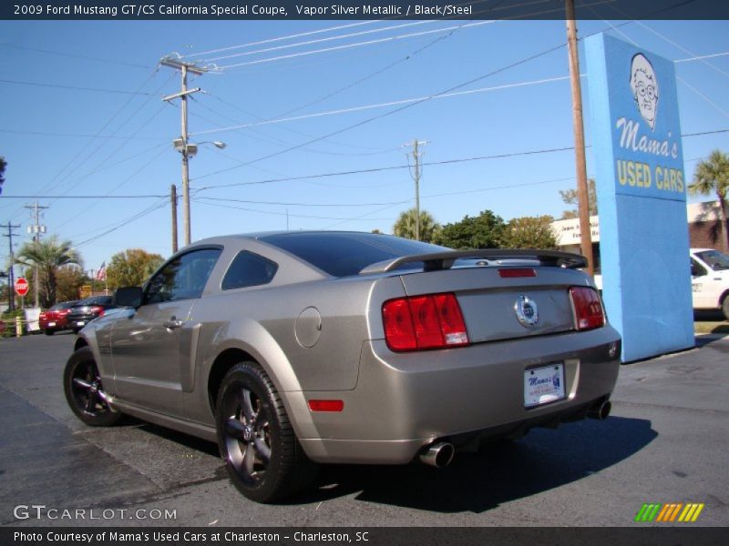Vapor Silver Metallic / Black/Steel 2009 Ford Mustang GT/CS California Special Coupe