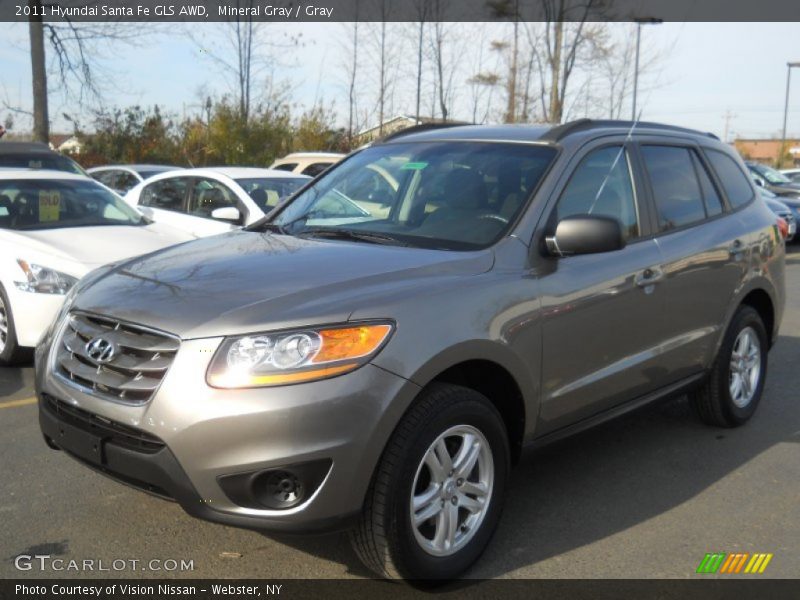 Mineral Gray / Gray 2011 Hyundai Santa Fe GLS AWD