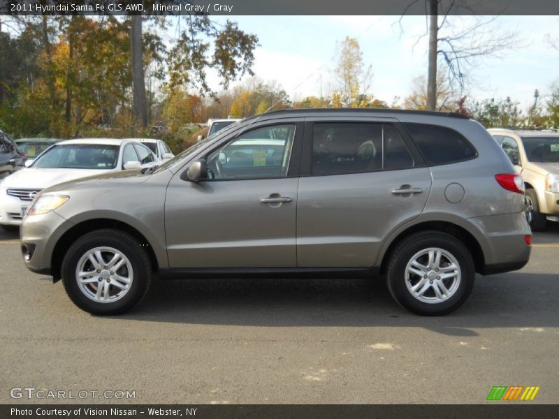 Mineral Gray / Gray 2011 Hyundai Santa Fe GLS AWD