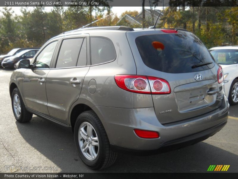 Mineral Gray / Gray 2011 Hyundai Santa Fe GLS AWD