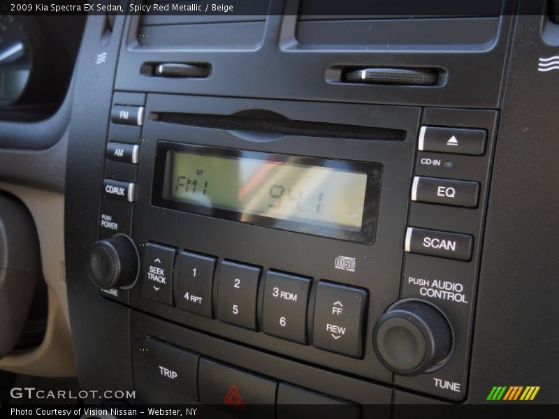 Spicy Red Metallic / Beige 2009 Kia Spectra EX Sedan