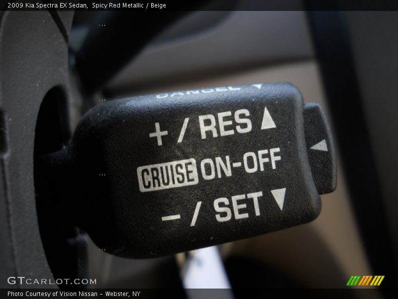 Spicy Red Metallic / Beige 2009 Kia Spectra EX Sedan