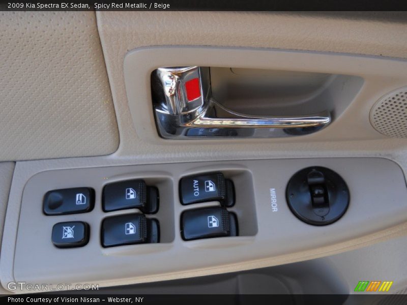Spicy Red Metallic / Beige 2009 Kia Spectra EX Sedan