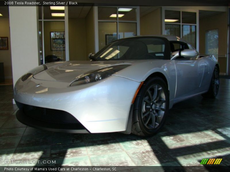 Sterling Silver / Black 2008 Tesla Roadster