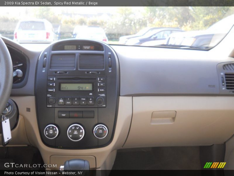 Spicy Red Metallic / Beige 2009 Kia Spectra EX Sedan