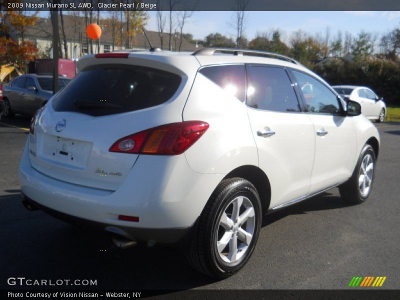 Glacier Pearl / Beige 2009 Nissan Murano SL AWD