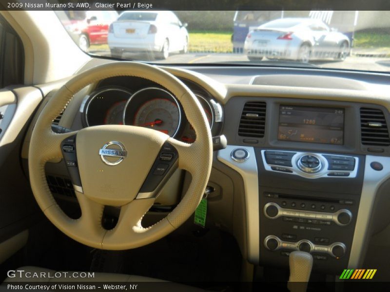 Glacier Pearl / Beige 2009 Nissan Murano SL AWD