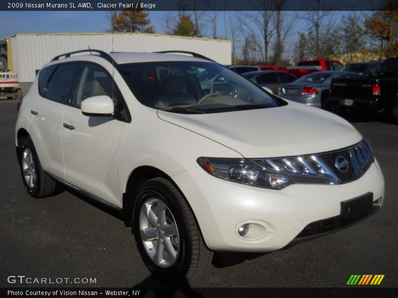 Glacier Pearl / Beige 2009 Nissan Murano SL AWD