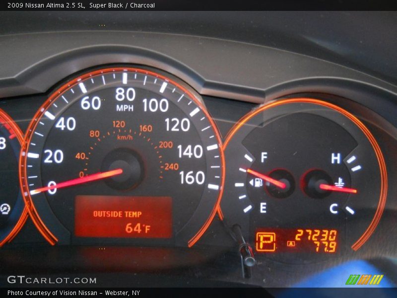 Super Black / Charcoal 2009 Nissan Altima 2.5 SL