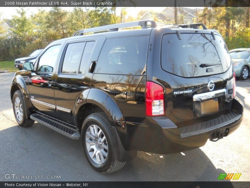 Super Black / Graphite 2008 Nissan Pathfinder LE V8 4x4