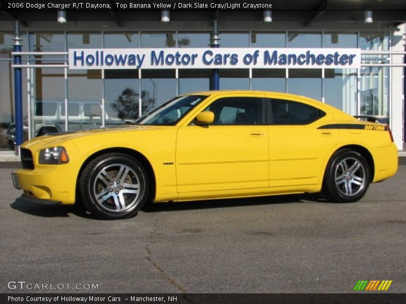 Top Banana Yellow / Dark Slate Gray/Light Graystone 2006 Dodge Charger R/T Daytona