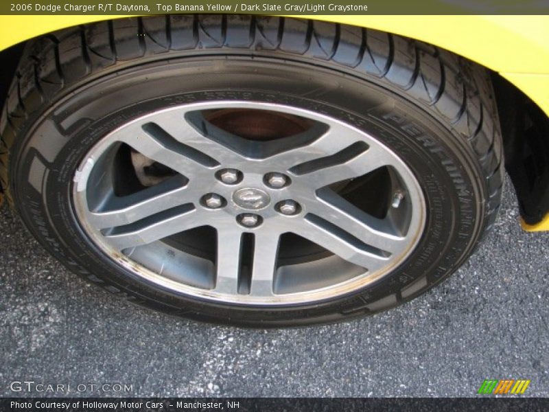 Top Banana Yellow / Dark Slate Gray/Light Graystone 2006 Dodge Charger R/T Daytona