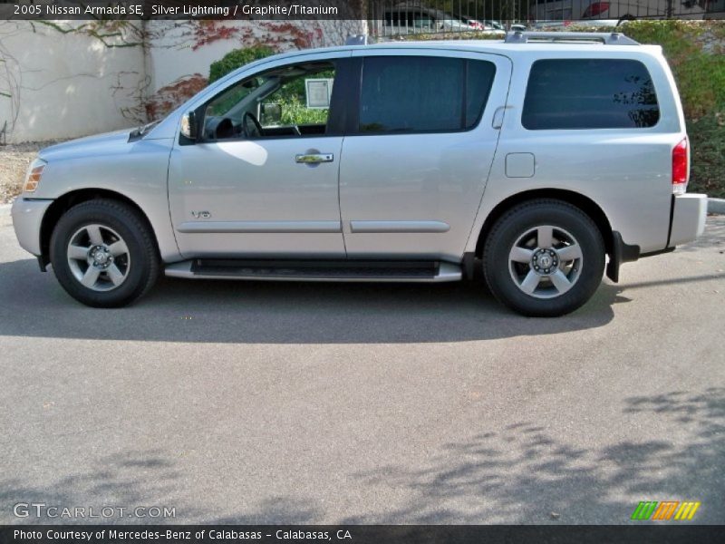 Silver Lightning / Graphite/Titanium 2005 Nissan Armada SE