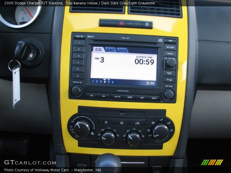 Top Banana Yellow / Dark Slate Gray/Light Graystone 2006 Dodge Charger R/T Daytona