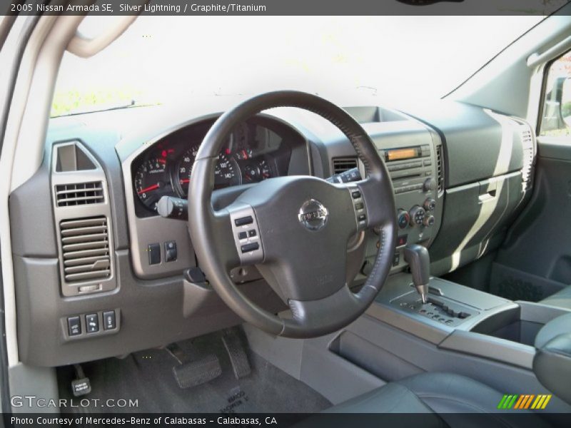 Silver Lightning / Graphite/Titanium 2005 Nissan Armada SE