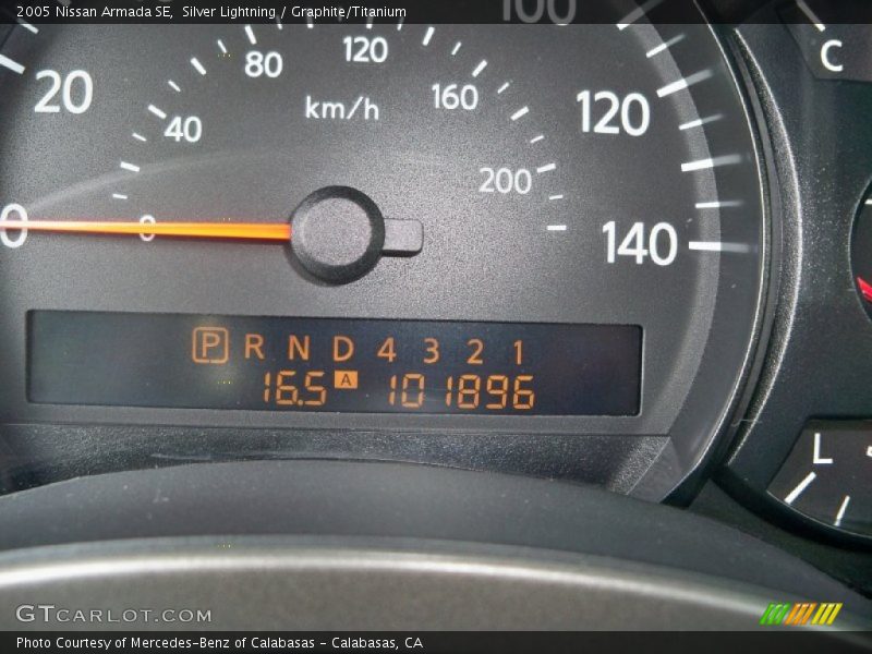 Silver Lightning / Graphite/Titanium 2005 Nissan Armada SE