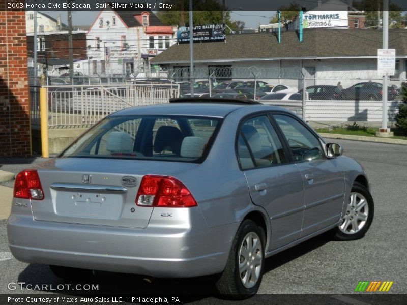 Satin Silver Metallic / Gray 2003 Honda Civic EX Sedan