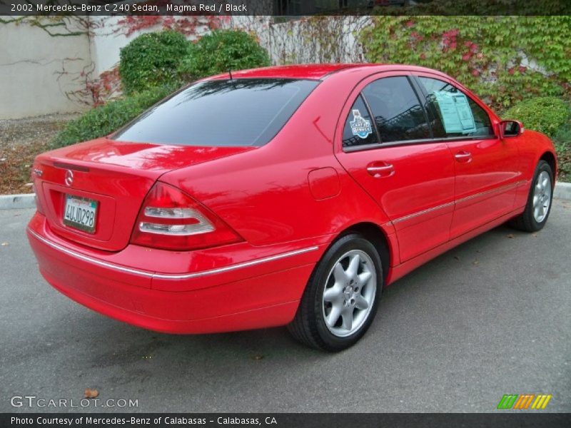 Magma Red / Black 2002 Mercedes-Benz C 240 Sedan