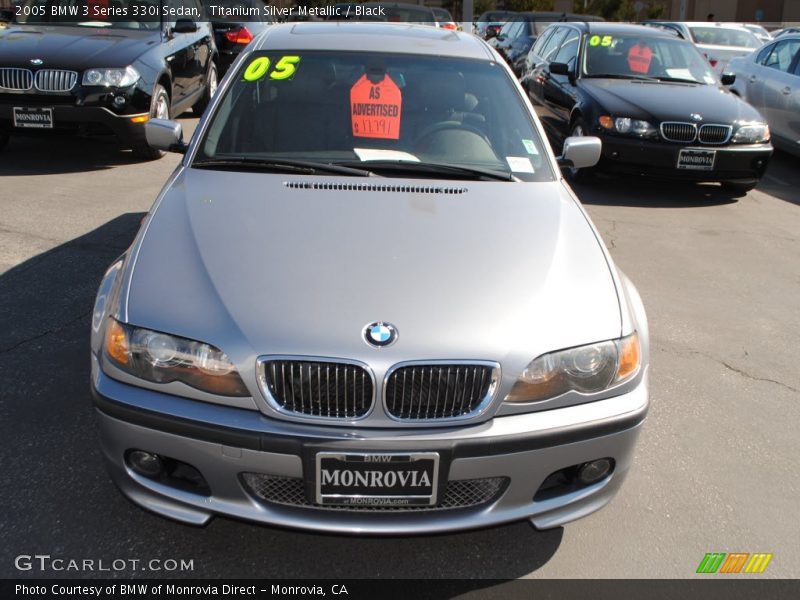 Titanium Silver Metallic / Black 2005 BMW 3 Series 330i Sedan