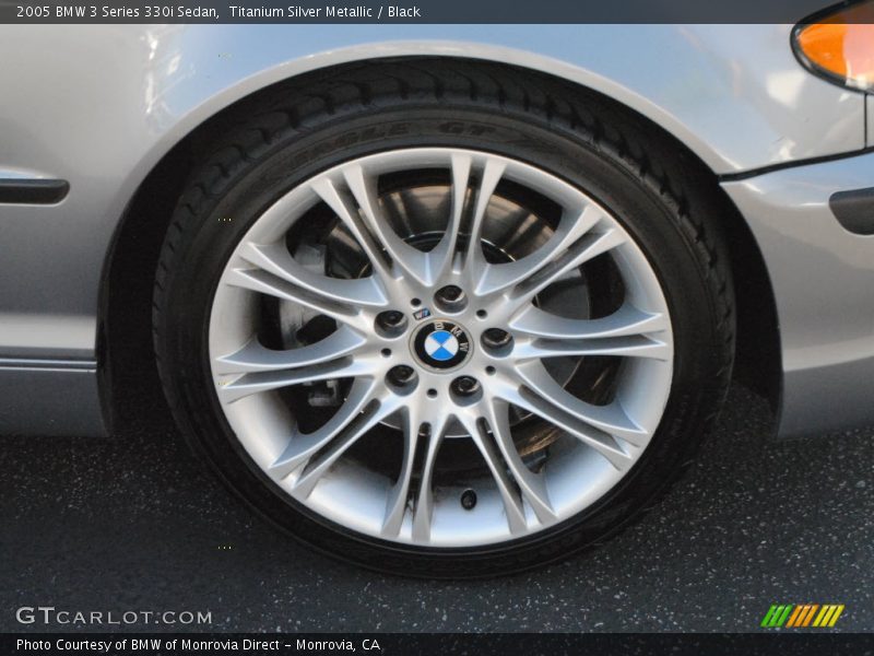 Titanium Silver Metallic / Black 2005 BMW 3 Series 330i Sedan