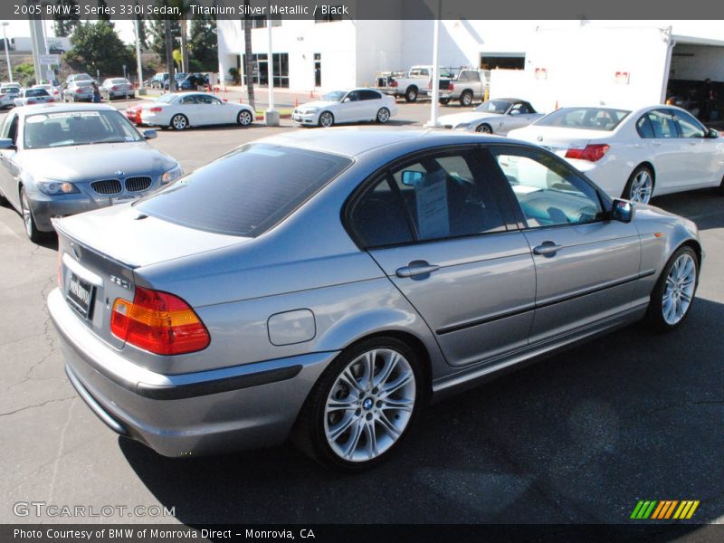 Titanium Silver Metallic / Black 2005 BMW 3 Series 330i Sedan
