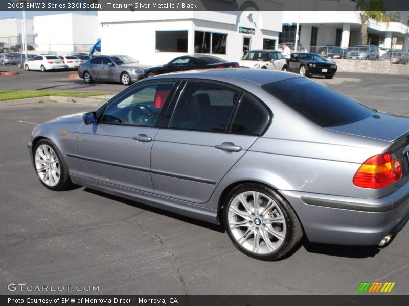 Titanium Silver Metallic / Black 2005 BMW 3 Series 330i Sedan