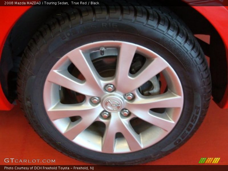 True Red / Black 2008 Mazda MAZDA3 i Touring Sedan
