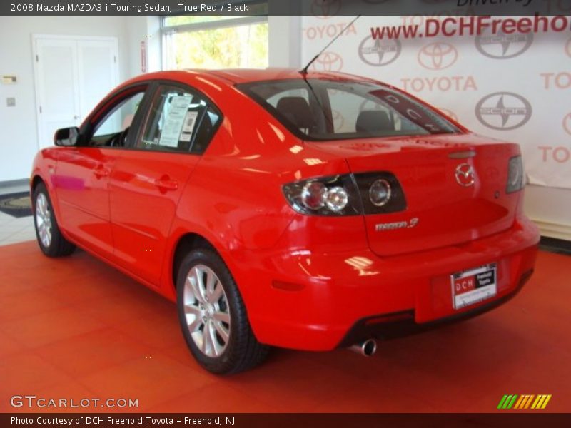True Red / Black 2008 Mazda MAZDA3 i Touring Sedan