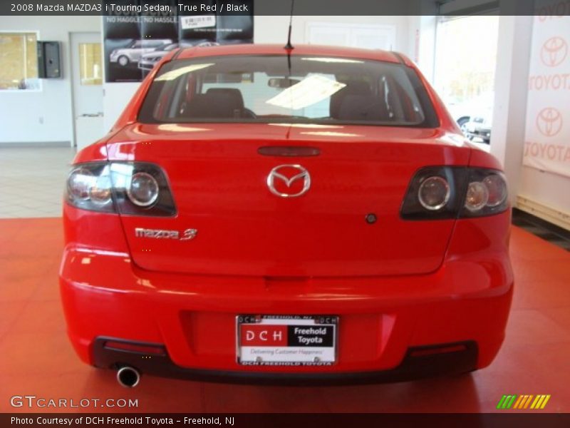 True Red / Black 2008 Mazda MAZDA3 i Touring Sedan