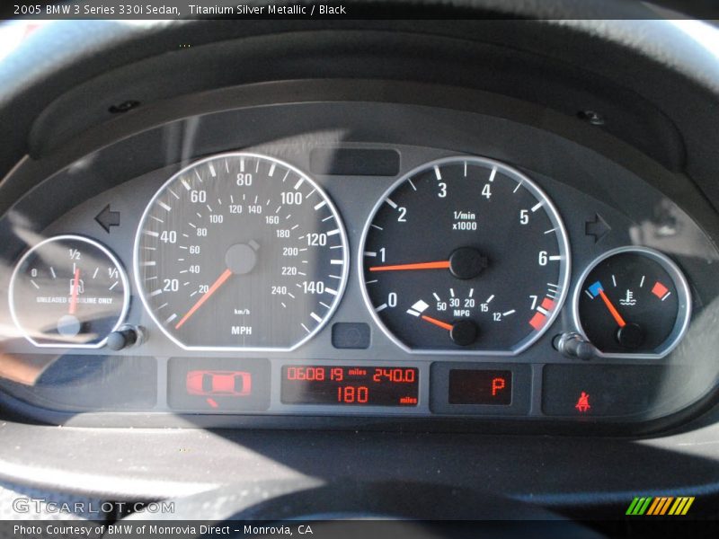 Titanium Silver Metallic / Black 2005 BMW 3 Series 330i Sedan