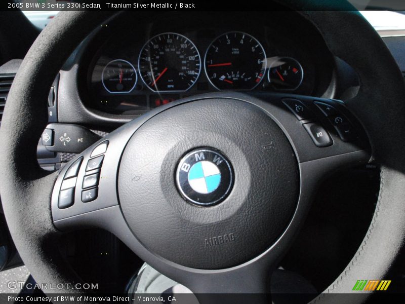 Titanium Silver Metallic / Black 2005 BMW 3 Series 330i Sedan