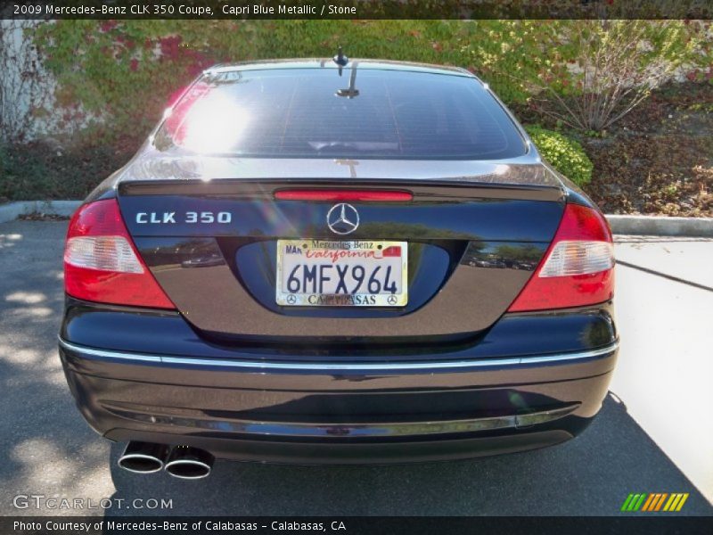 Capri Blue Metallic / Stone 2009 Mercedes-Benz CLK 350 Coupe