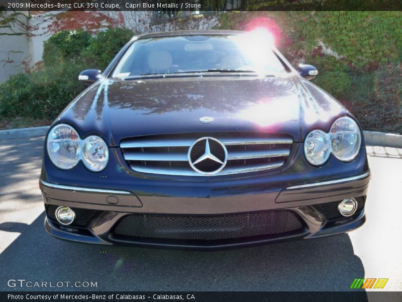 Capri Blue Metallic / Stone 2009 Mercedes-Benz CLK 350 Coupe