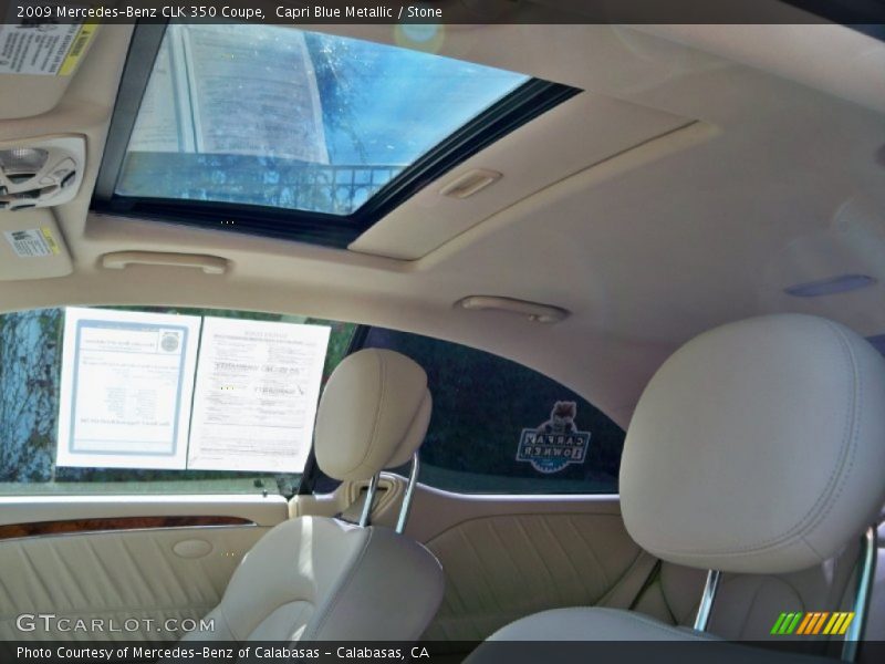 Capri Blue Metallic / Stone 2009 Mercedes-Benz CLK 350 Coupe