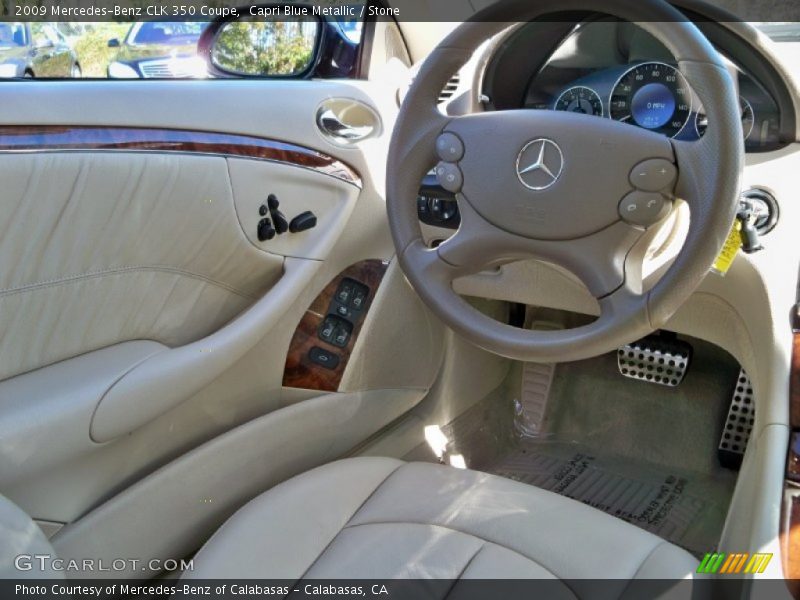 Capri Blue Metallic / Stone 2009 Mercedes-Benz CLK 350 Coupe