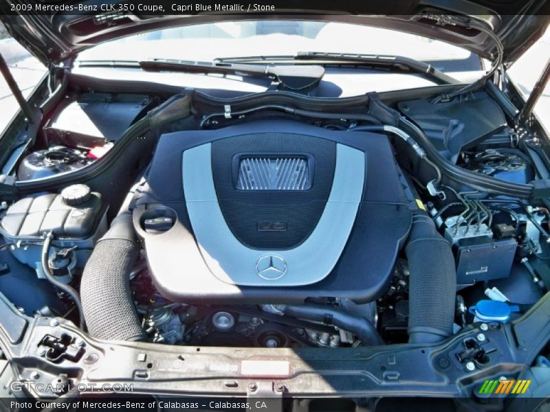 Capri Blue Metallic / Stone 2009 Mercedes-Benz CLK 350 Coupe