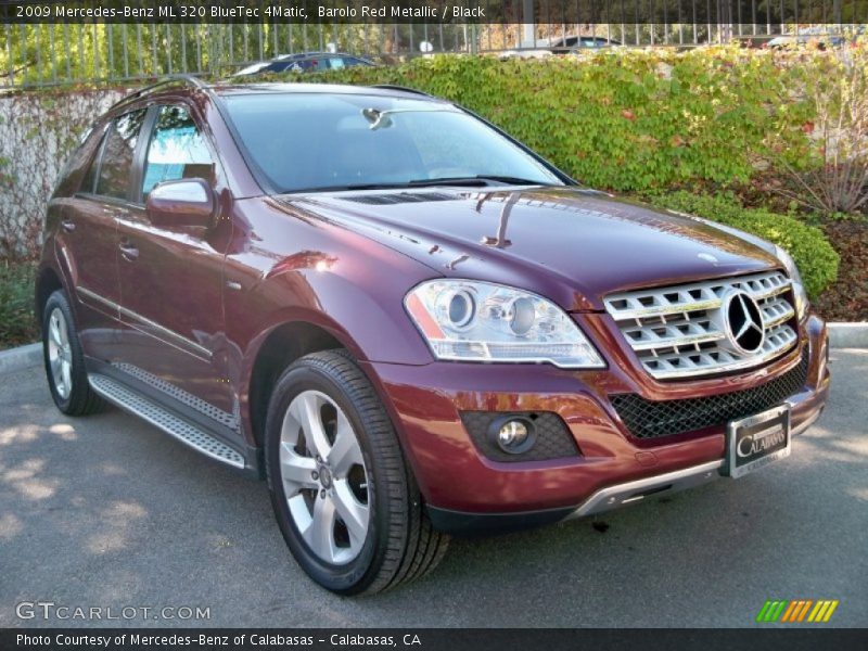 Barolo Red Metallic / Black 2009 Mercedes-Benz ML 320 BlueTec 4Matic