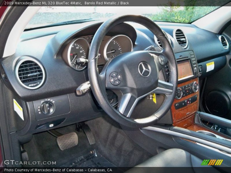 Barolo Red Metallic / Black 2009 Mercedes-Benz ML 320 BlueTec 4Matic