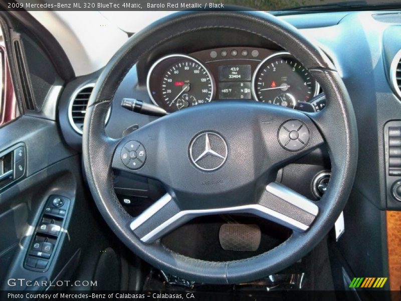 Barolo Red Metallic / Black 2009 Mercedes-Benz ML 320 BlueTec 4Matic