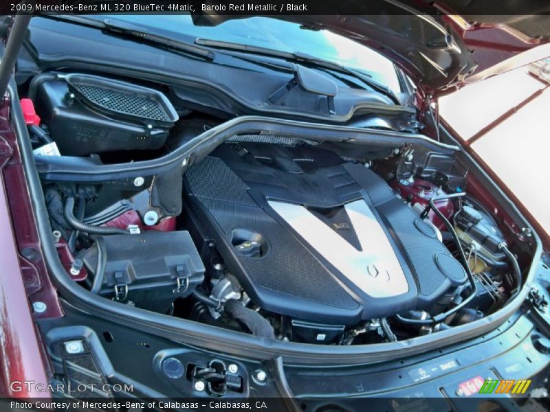 Barolo Red Metallic / Black 2009 Mercedes-Benz ML 320 BlueTec 4Matic