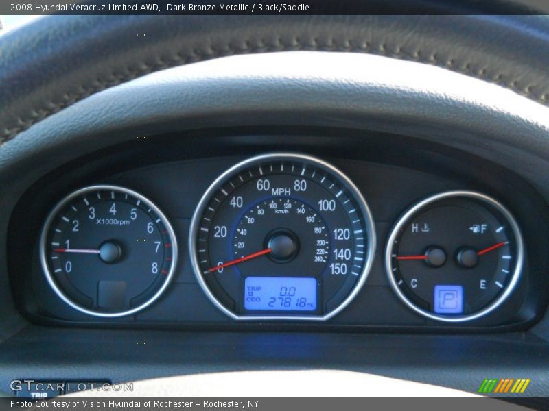Dark Bronze Metallic / Black/Saddle 2008 Hyundai Veracruz Limited AWD